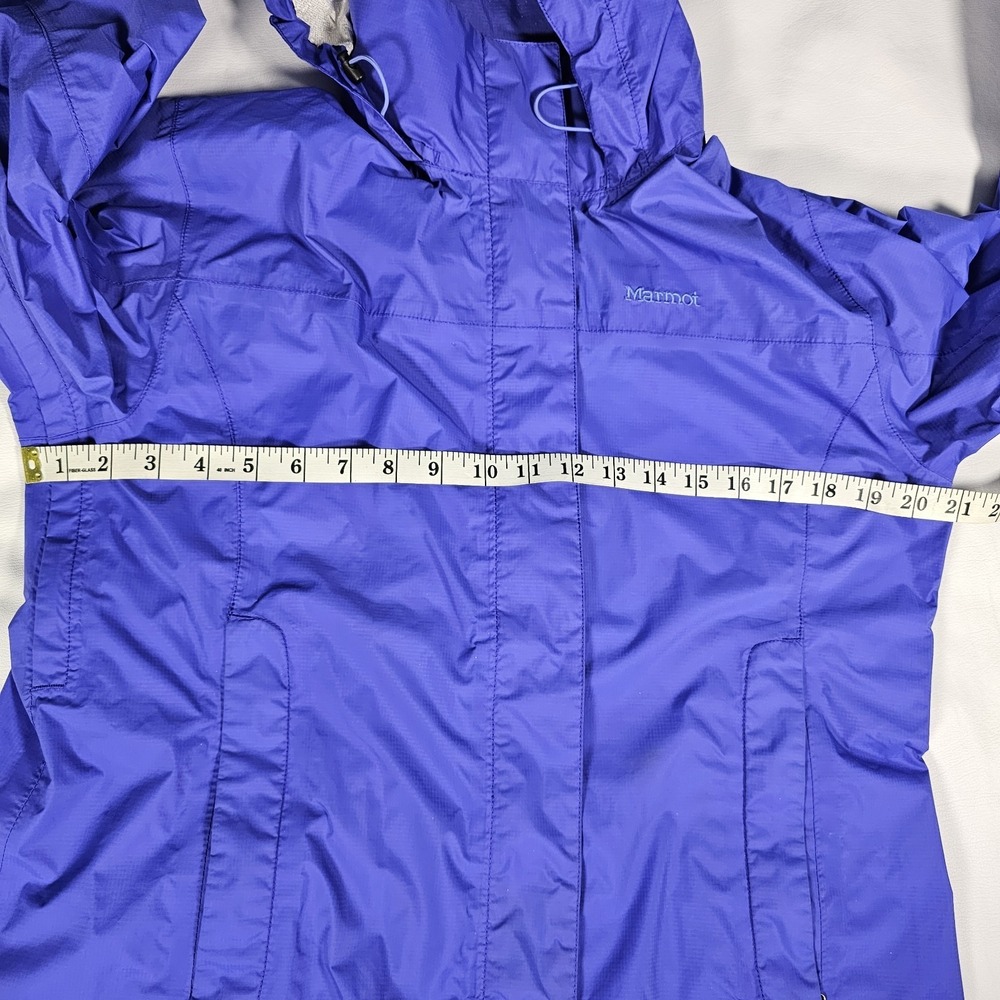 Marmot Rain Jacket Womens Large Purple Hooded Lightweight Outdoor Shell - Picture 4 of 13